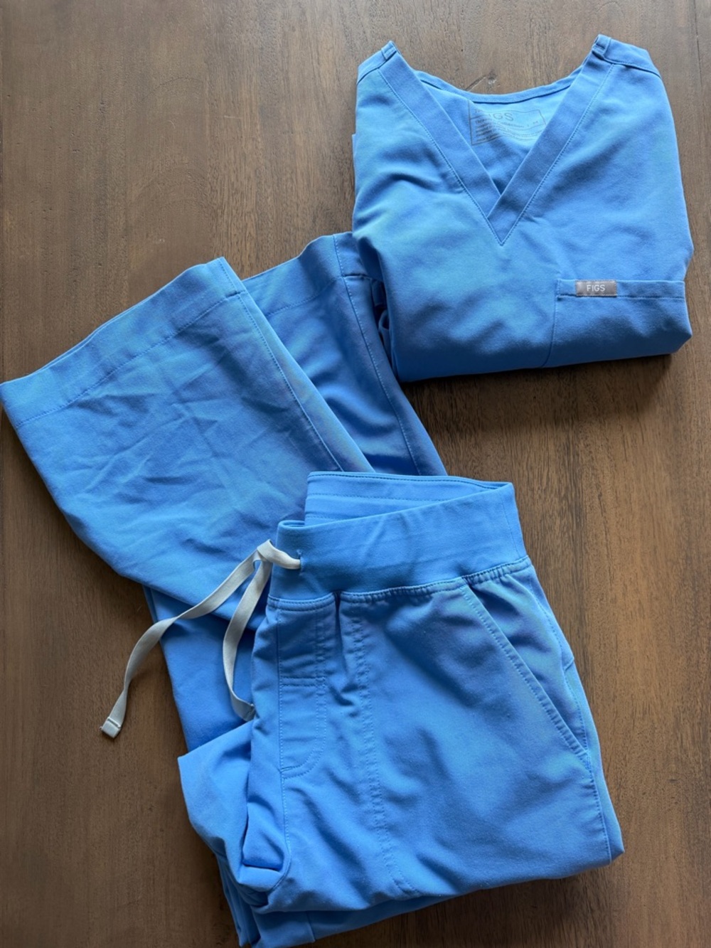 Figs Scrub Top/Pants in Ceil Blue